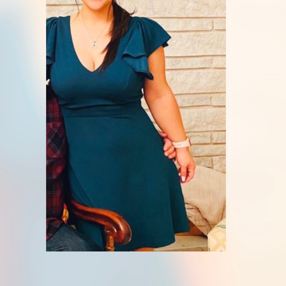 Emerald green cocktail dress